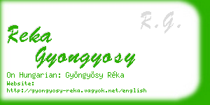 reka gyongyosy business card