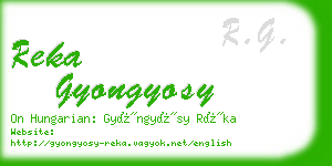 reka gyongyosy business card